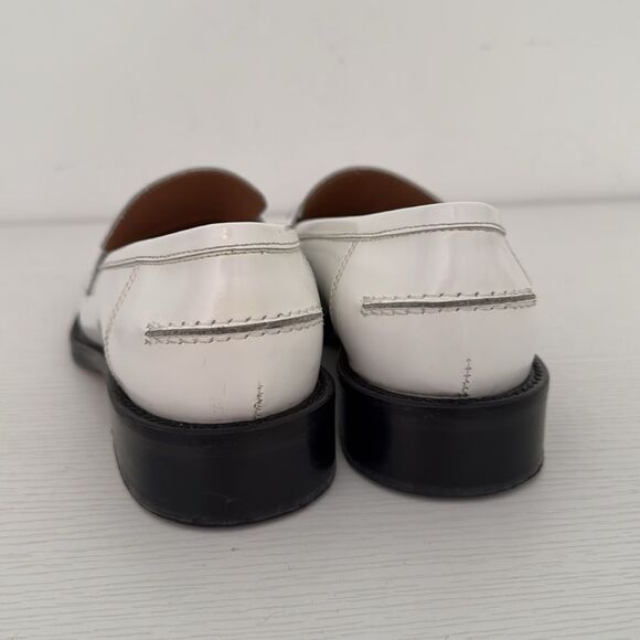 M. Gemi Lucido Loafer White Patent Leather Size 38.5 8.5 - Picture 4 of 8
